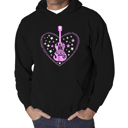 Black Large It's A Love Story - Men's Word Art Hooded Sweatshirt