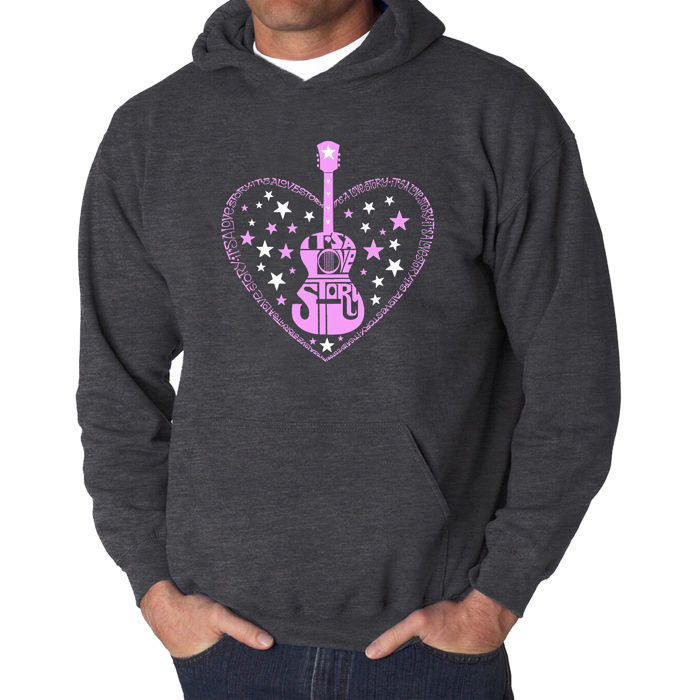It's A Love Story - Men's Word Art Hooded Sweatshirt