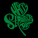  St. Patrick's Day Shamrock - Men's Word Art Hooded Sweatshirt