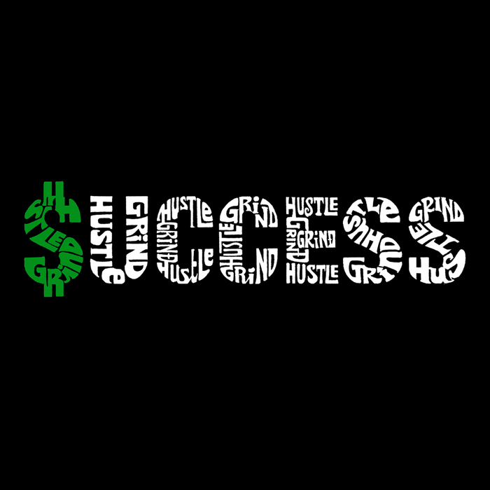 Success - Men's Word Art Hooded Sweatshirt