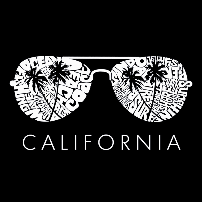 California Shades - Men's Word Art Hooded Sweatshirt