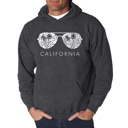 Gray XXXXL California Shades - Men's Word Art Hooded Sweatshirt