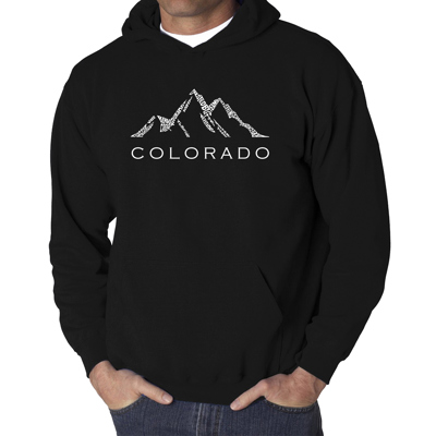 Colorado Ski Towns - Men's Word Art Hooded Sweatshirt