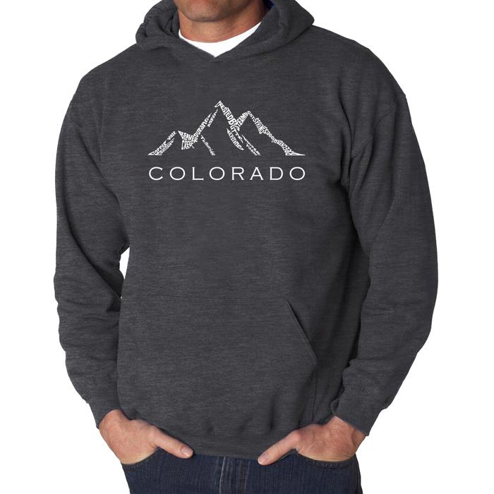 Colorado Ski Towns - Men's Word Art Hooded Sweatshirt