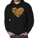  Thanksgiving Heart - Men's Word Art Hooded Sweatshirt