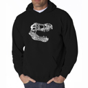 Black XXXXL Trex - Mens Word Art Hooded Sweatshirt