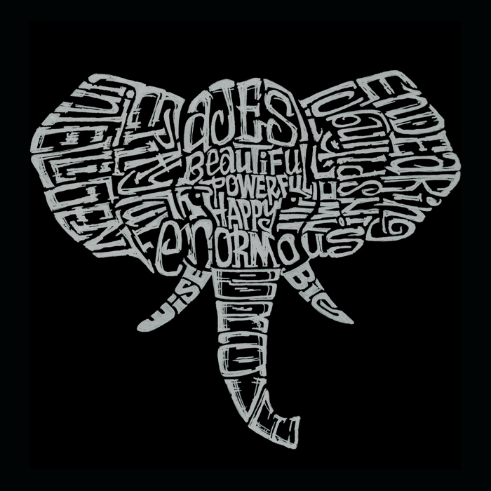 Tusks - Men's Word Art Hooded Sweatshirt