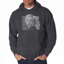 Gray Large Mark Twain - Men's Word Art Hooded Sweatshirt