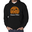 Black XXXXL Summer Vibes - Men's Word Art Hooded Sweatshirt