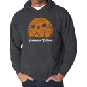 Gray Small Summer Vibes - Men's Word Art Hooded Sweatshirt