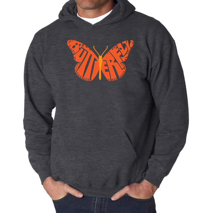 Butterfly - Men's Word Art Hooded Sweatshirt