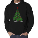 Black Small We Wish You A Merry Christmas - Men's Word Art Hooded Sweatshirt