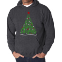 Gray XXXXL We Wish You A Merry Christmas - Men's Word Art Hooded Sweatshirt