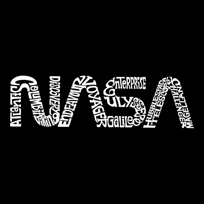 Worm Nasa - Men's Word Art Hooded Sweatshirt