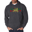 Gray XXL Zion - One Love - Men's Word Art Hooded Sweatshirt