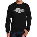Black Medium 90's Rappers - Men's Word Art Crewneck Sweatshirt