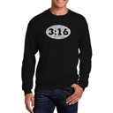  John 3:16 - Men's Word Art Crewneck Sweatshirt
