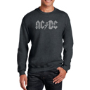 Gray XL ACDC - Men's Word Art Crewneck Sweatshirt