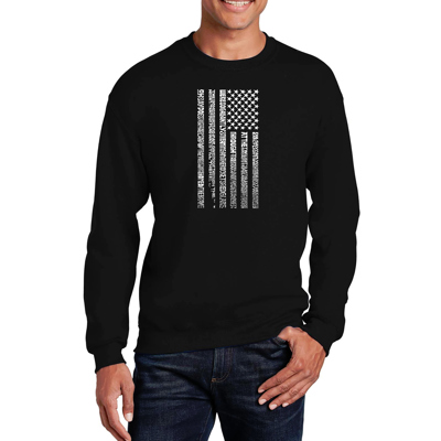 National Anthem Flag - Men's Word Art Crewneck Sweatshirt
