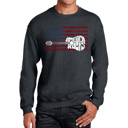 Gray XXL America Rocks - Men's Word Art Crewneck Sweatshirt