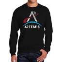 Black Large NASA Artemis Logo - Men's Word Art Crewneck Sweatshirt