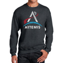 Gray Large NASA Artemis Logo - Men's Word Art Crewneck Sweatshirt