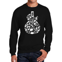  Music Notes Guitar - Men's Word Art Crewneck Sweatshirt