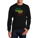 Black XXXL Countries In Africa - Mens Word Art Crewneck Sweatshirt