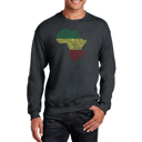 Gray Medium Countries In Africa - Mens Word Art Crewneck Sweatshirt