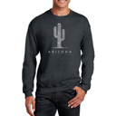 Gray Small Arizona Cities - Mens Word Art Crewneck Sweatshirt