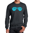 Gray Medium Beach Vibes - Men's Word Art Crewneck Sweatshirt
