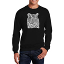 Black XL Big Cats - Mens Word Art Crewneck Sweatshirt