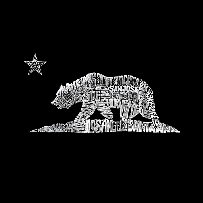 California Bear - Mens Word Art Crewneck Sweatshirt