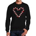 Black Medium Candy Canes - Men's Word Art Crewneck Sweatshirt