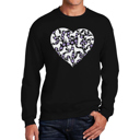 Black XXXXL Dog Heart - Men's Word Art Crewneck Sweatshirt