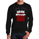 Black Small Chimney Santa - Men's Word Art Crewneck Sweatshirt