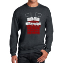 Gray Large Chimney Santa - Men's Word Art Crewneck Sweatshirt