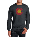 Gray Large Colorado - Mens Word Art Crewneck Sweatshirt