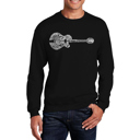 Black XL Country Guitar - Mens Word Art Crewneck Sweatshirt