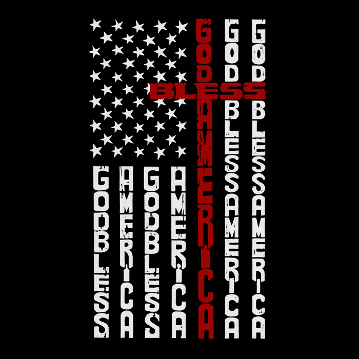 Cross Flag - Men's Word Art Crewneck Sweatshirt