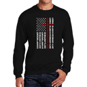 Black Small Cross Flag - Men's Word Art Crewneck Sweatshirt