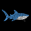  Daddy Shark - Mens Word Art Crewneck Sweatshirt