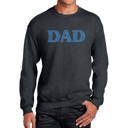 Gray Large Dad - Mens Word Art Crewneck Sweatshirt