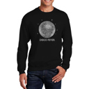 Black Large Disco Ball - Mens Word Art Crewneck Sweatshirt