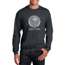 Gray Large Disco Ball - Mens Word Art Crewneck Sweatshirt