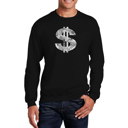  Dollar Sign - Men's Word Art Crewneck Sweatshirt