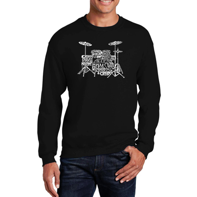Drums - Mens Word Art Crewneck Sweatshirt