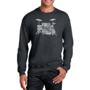 Gray Small Drums - Mens Word Art Crewneck Sweatshirt