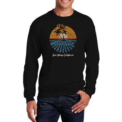 Cities In San Diego - Men's Word Art Crewneck Sweatshirt