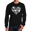Black Small Halloween Heart - Men's Word Art Crewneck Sweatshirt